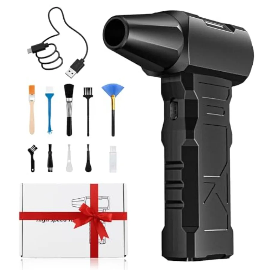 

Electric Compressed Air Duster Rechargeable Portable Air Duster for PC Computer Cordless Handheld Air Blower with Speed Adjusta