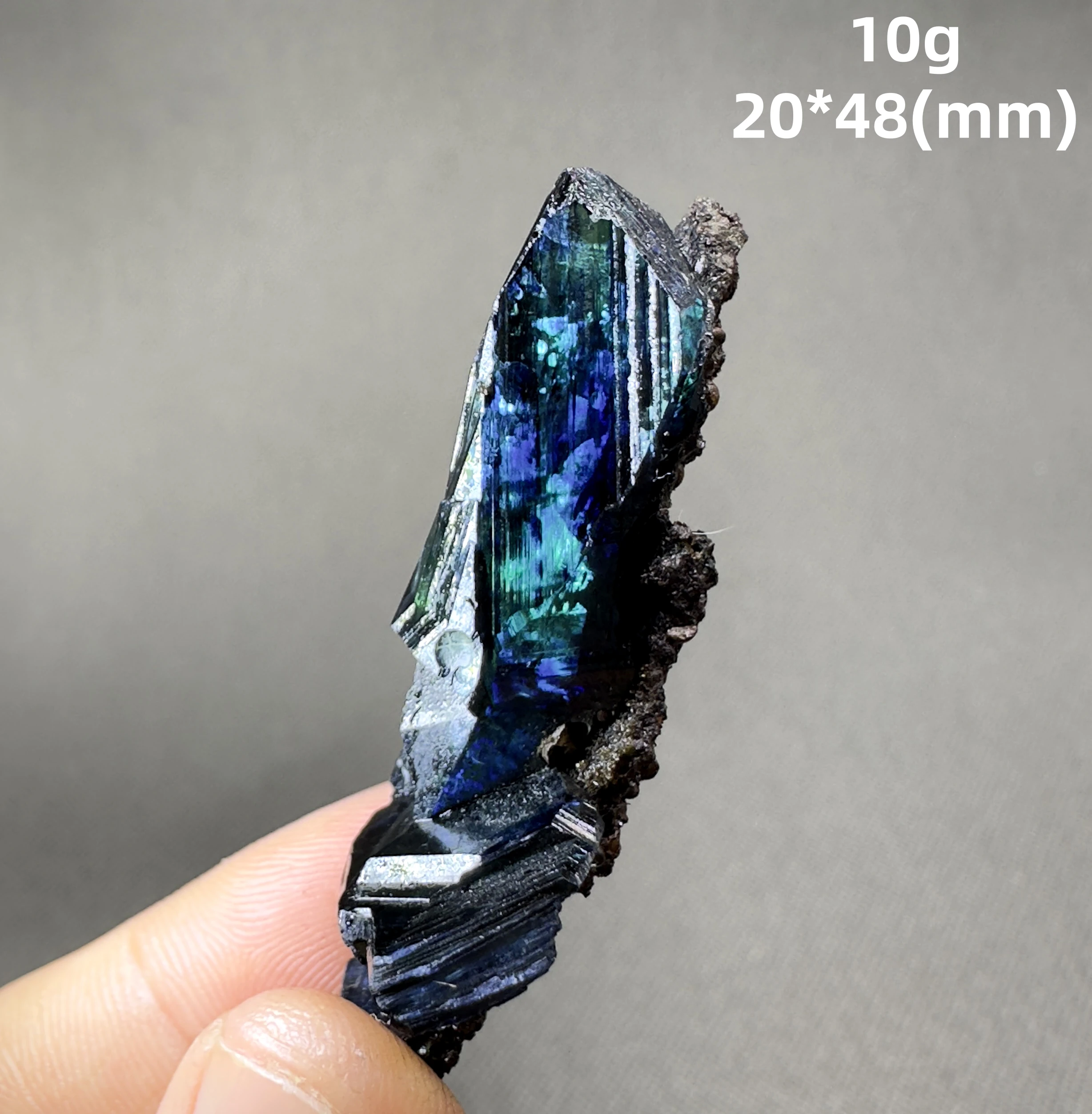 Natural rare Brazil  Vivianite Blue ironearth mineral specimen + healing quartz crystals and stones rock gemstone