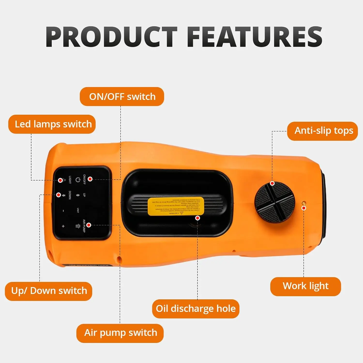 Electric Car Jack Kit 5 Ton 12V Floor Jack Portable Hydraulic Car Jack with Impact Wrench and Tire Inflator Pump for SUV Sedans
