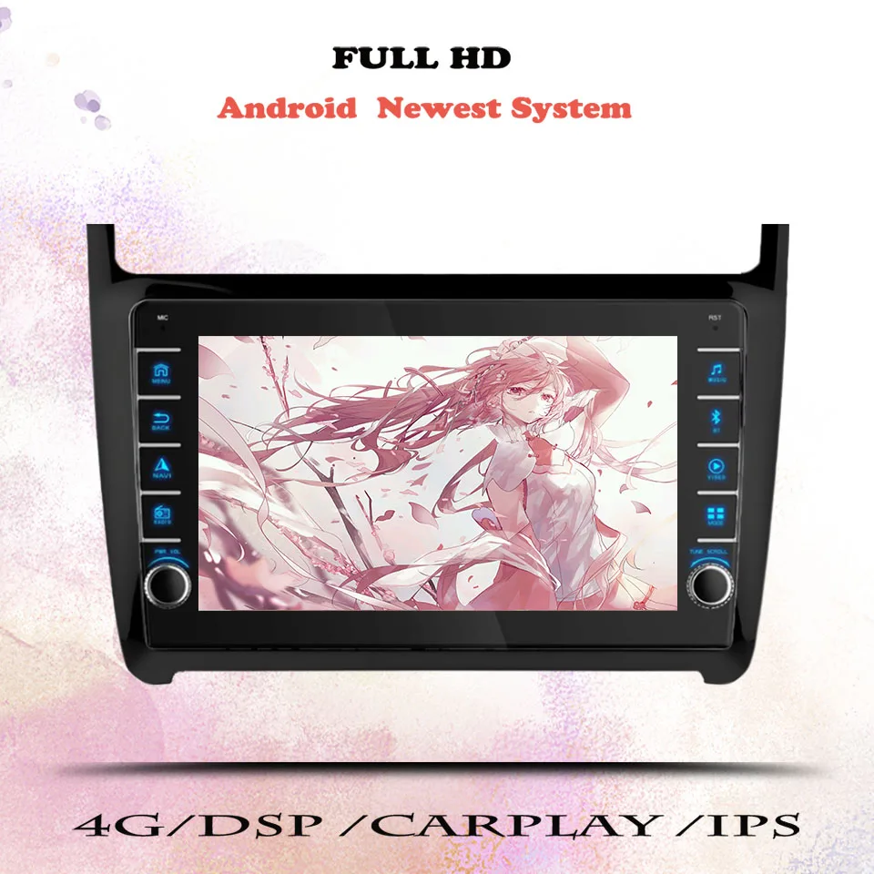 For Volkswagen VW POLO 2008 - 2020 Auto Radio Stereo Multimedia Video HU Head Unit With GPS Navi 8G ram 2Din Auto DVD Cassette