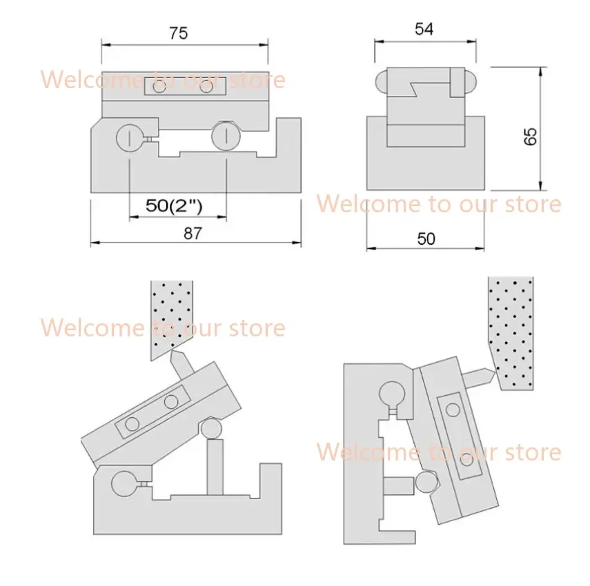 Imagem -05 - Precisão Ângulo Sine Dresser Ap50 Dressing Fixture 060 Graus para Rebolo Máquina de Moagem Cnc