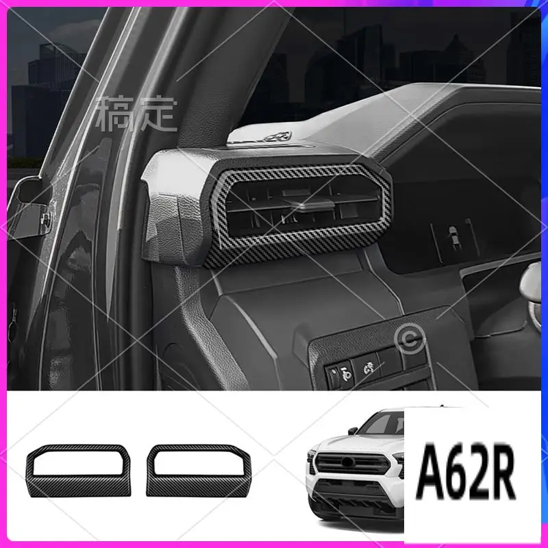 

R2-Car Dash A/C Air Conditioner Outlet Vent Cover Panel Trim For Toyota TACOMA 2024 Car Interior Replacement Carbon Fiber