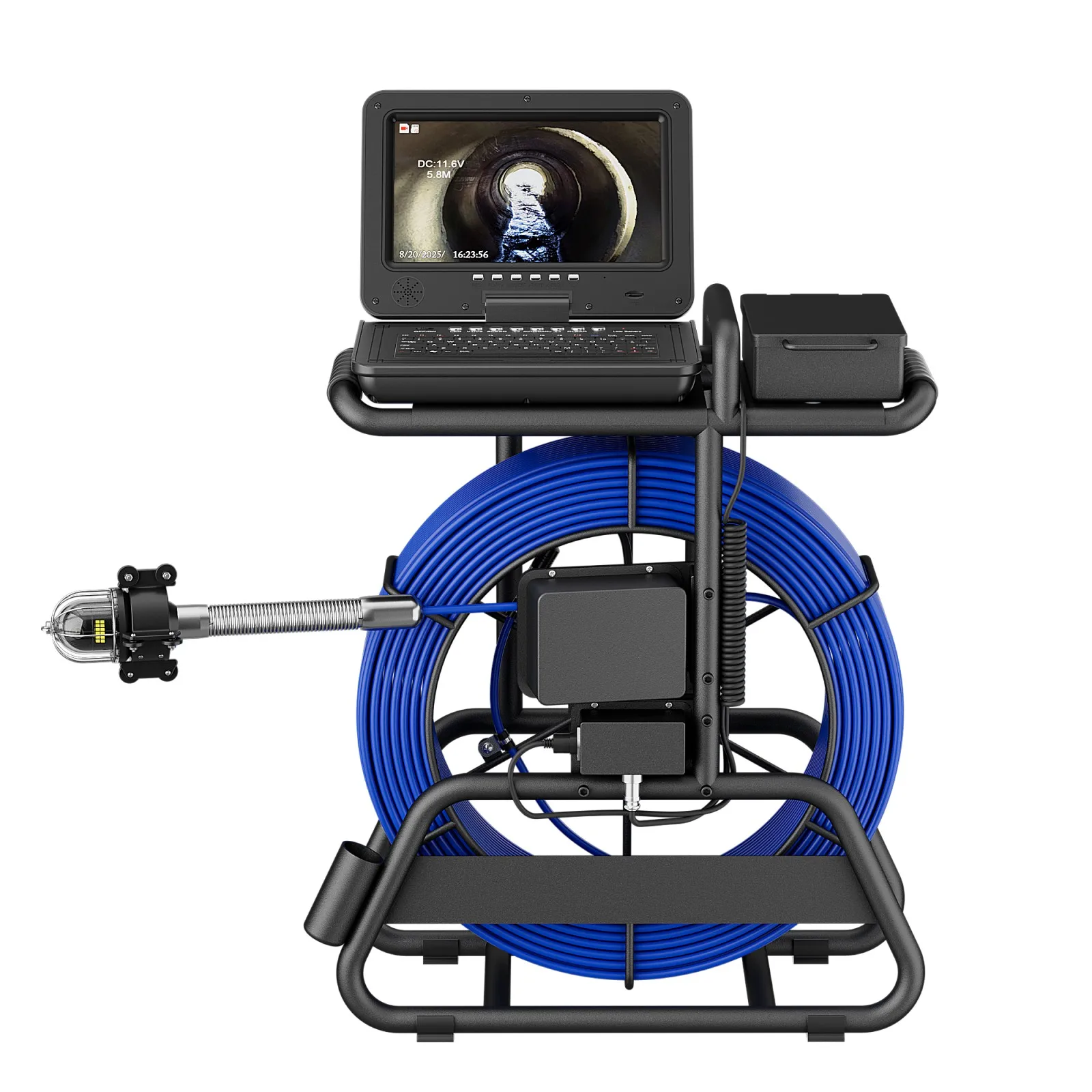 

Sewer Inspection Camera with 7mm Cable 512Hz Locator Integrated Meter Counter and Keyboard Control