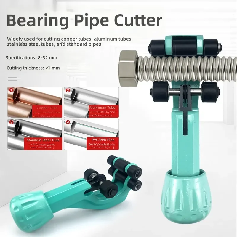 Stainless Steel Bellows Cutter 8-32mm CT-138 Flexible Roller Pipe Cutting Tool for Gas Pipes Industrial Plumbing Repair