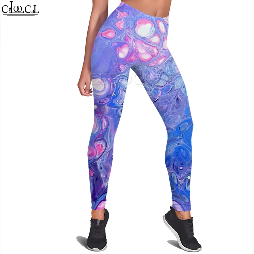 CLOOCL Modern Leggings Abstract Texture Graphic Print Legging Push Up Leggings Women Fitness Pants Lady Yoga Pants