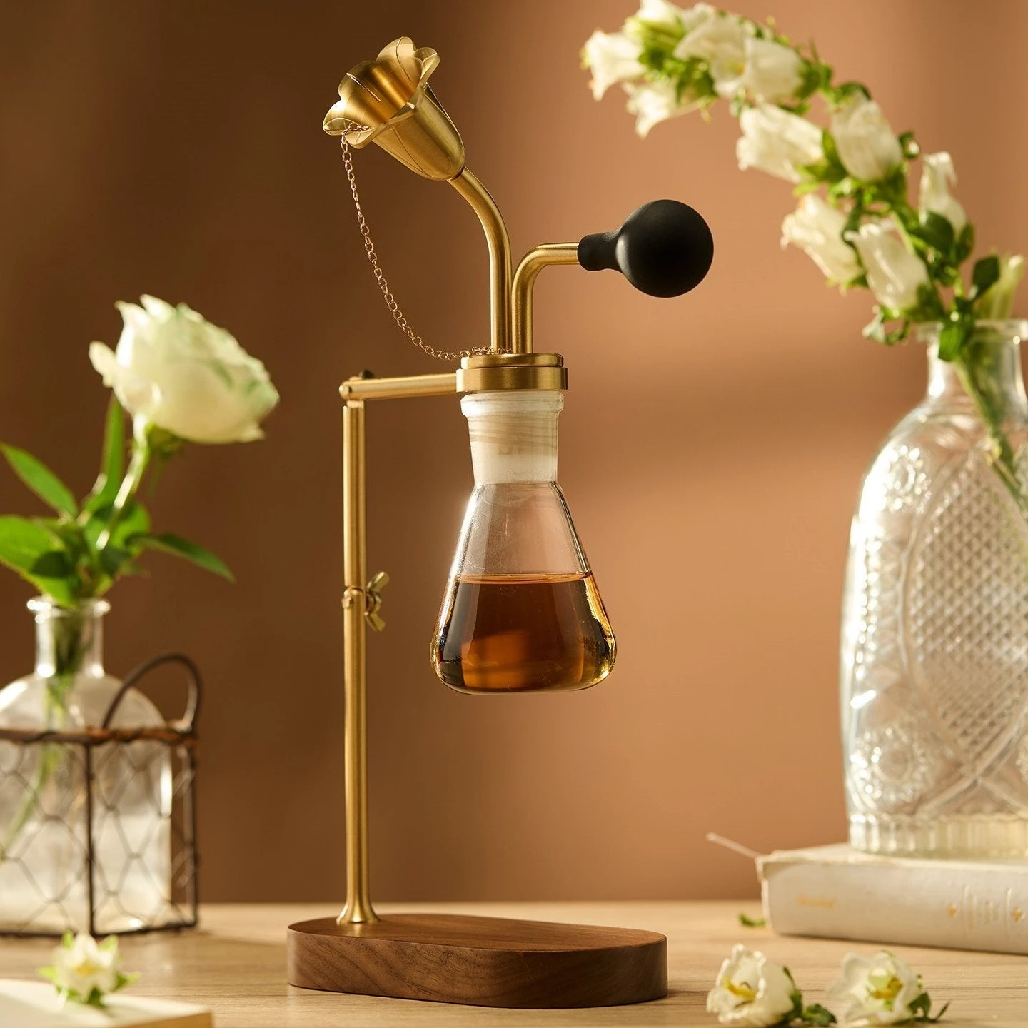 Portable Glass Scent Detector Liquor Tea Sniff Device Coffee Bean Perfume SPA Oil Aroma Evaluation Vessel