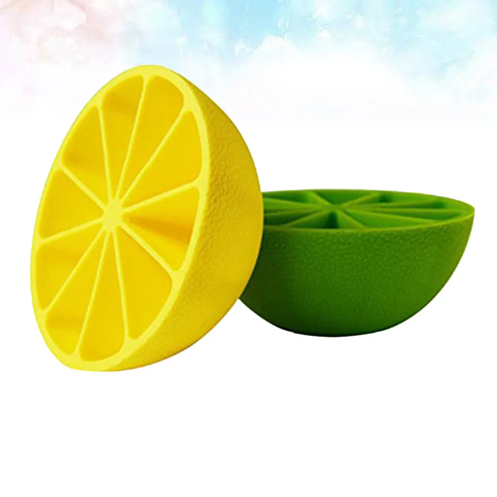 2Pcs Lemon Design Silicone Ice Cube Mold 10 Grids Ice Stick Tray for Family Use Food Grade Safe Easy Release Clean Reusable