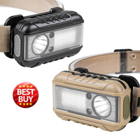 IR Motion Sensor Portable High Lumen LED Headlamp Type-C USB Rechargeable Headlight Outoor Emergency Head Lamp Flashlight