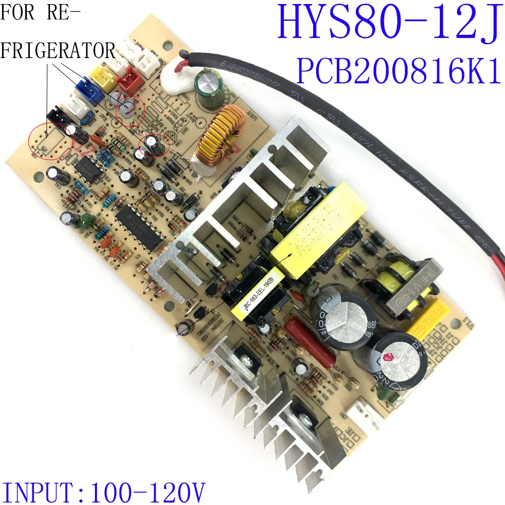 HYS80-12J 110V/220V Red Wine Cabinet Power Board Main Board Power Supply Refrigerator Accessories PCB200816K1