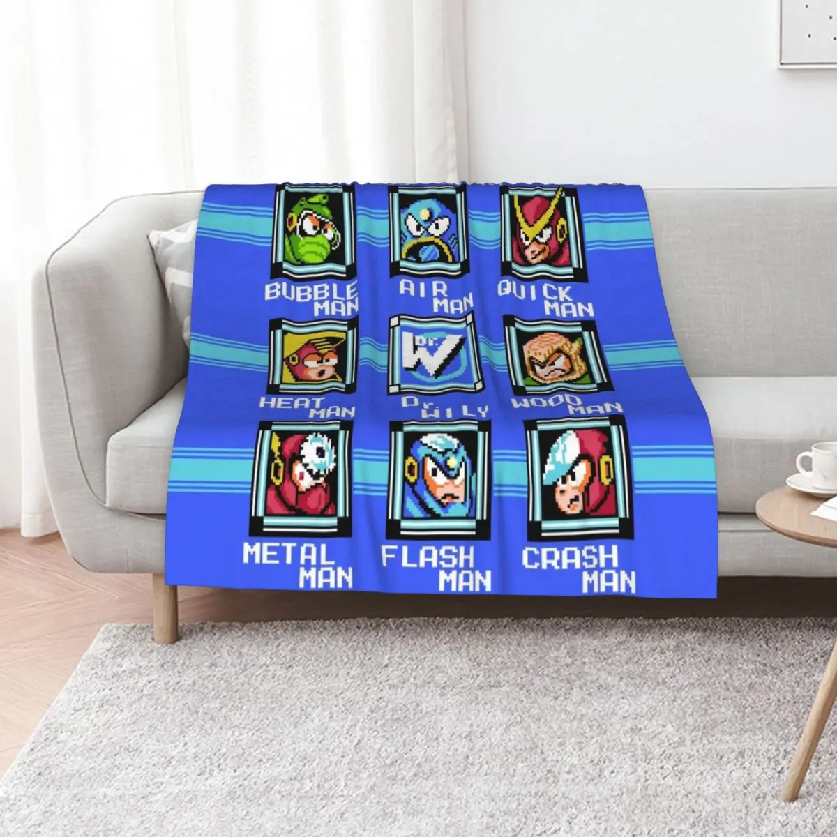 Mega Man 2 - Stage Select Throw Blanket Luxury Throw Tourist wednesday Comforter Decorative Sofa christmas decoration Blankets