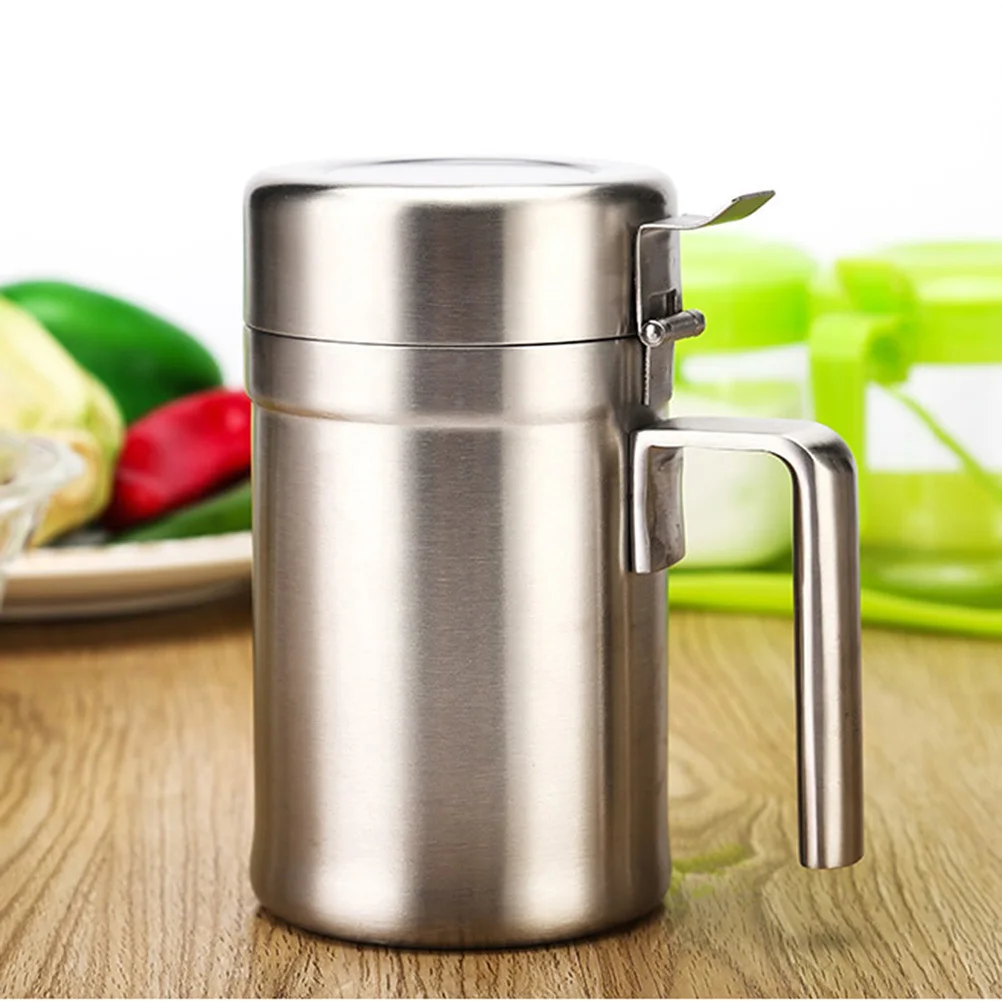 الفولاذ المقاوم للصدأ موزع الزيت 550 مللي غطاء مانع للتسرب زجاجة صلصة الخل لوازم المطبخ زجاجة الخل موزع الزيت #2