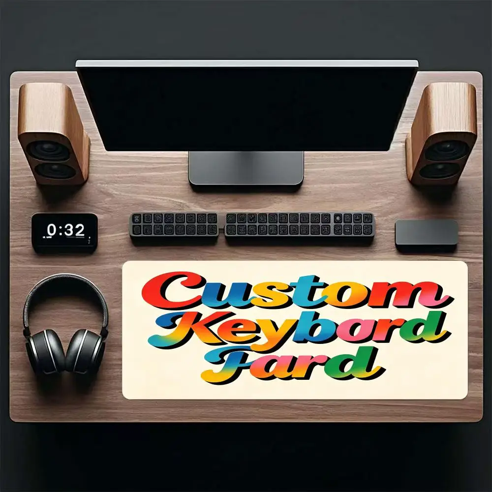 DIY Custom Gaming Mouse Pad, Personalized Upload Your Photo Logo Pattern, Non-Slip Waterproof Rubber Base Desk Mat for Desktop