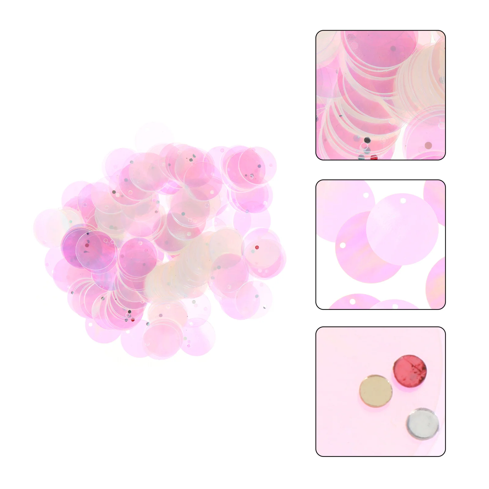 

1Pack 45G Bright Flat Round Sequin Premium PVC DIY Loose Sequins for Clothing Embroidery Round Sequin Loose Sequins