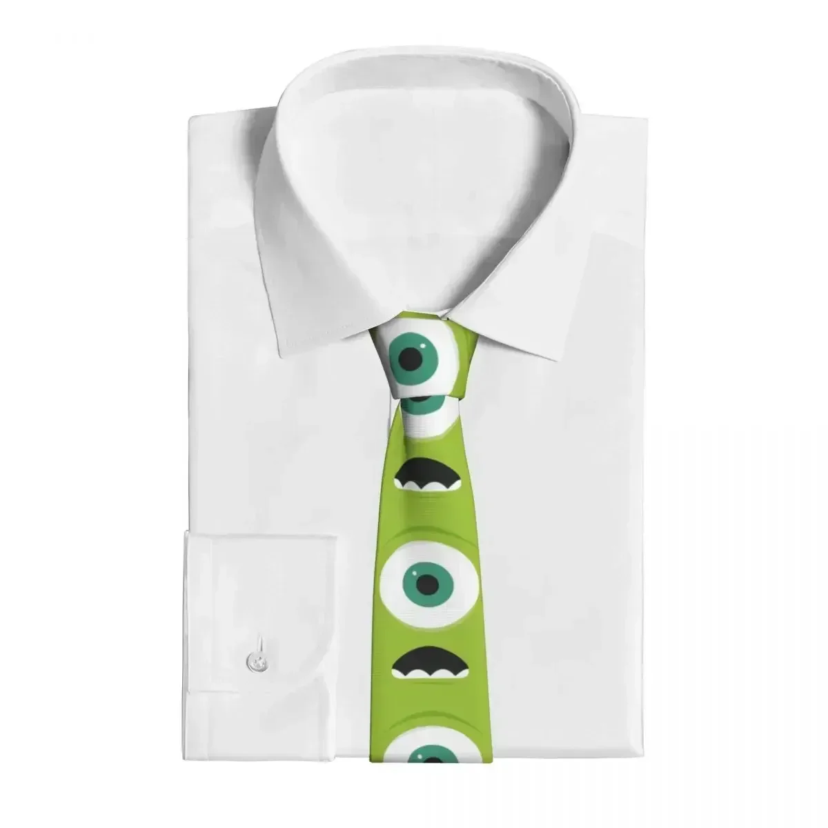 Mike Wazowski University Neckties Unisex Polyester 8 cm Neck Ties for Men Skinny Shirt Accessories Cravat Cosplay Props