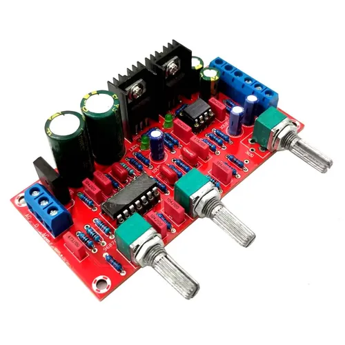 Imagen 2 del producto Subwoofer de baja frecuencia, placa de tono HiFi, graves pesados, sin zumbido, sin voces, preamplificador profesional