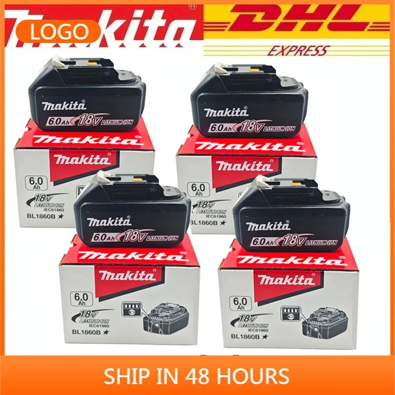 Batterie au lithium de remplacement 100% authentique Makita 6Ah pour batterie Makita 18V BL1860B BL1840 BL1830B BL1850B BL1850 BL1860 BL1815