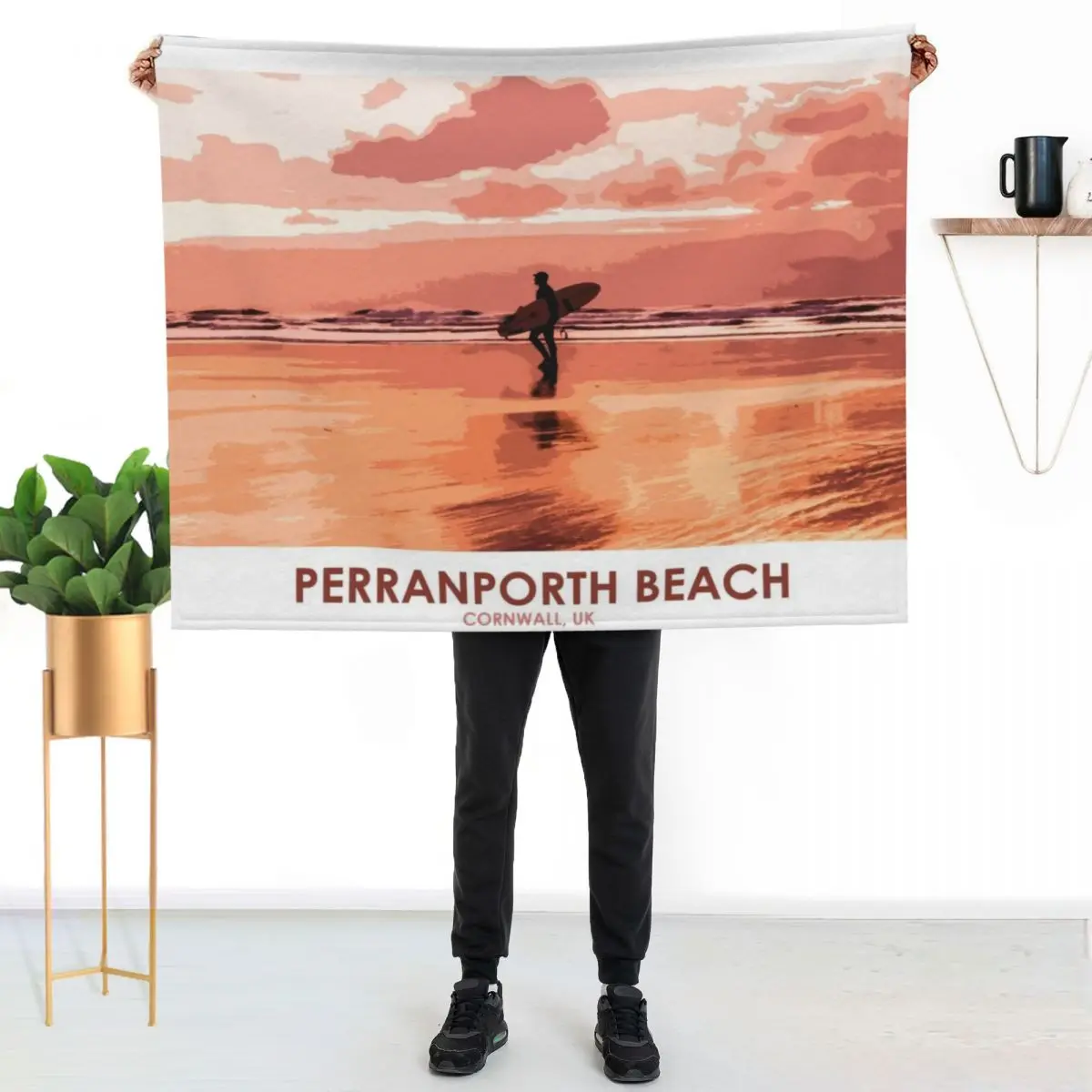Perranporth Beach - Cornwall, UK Throw Blanket Sofa Quilt Luxury Designer Heavy Blankets For Baby Moving Beautifuls Blankets