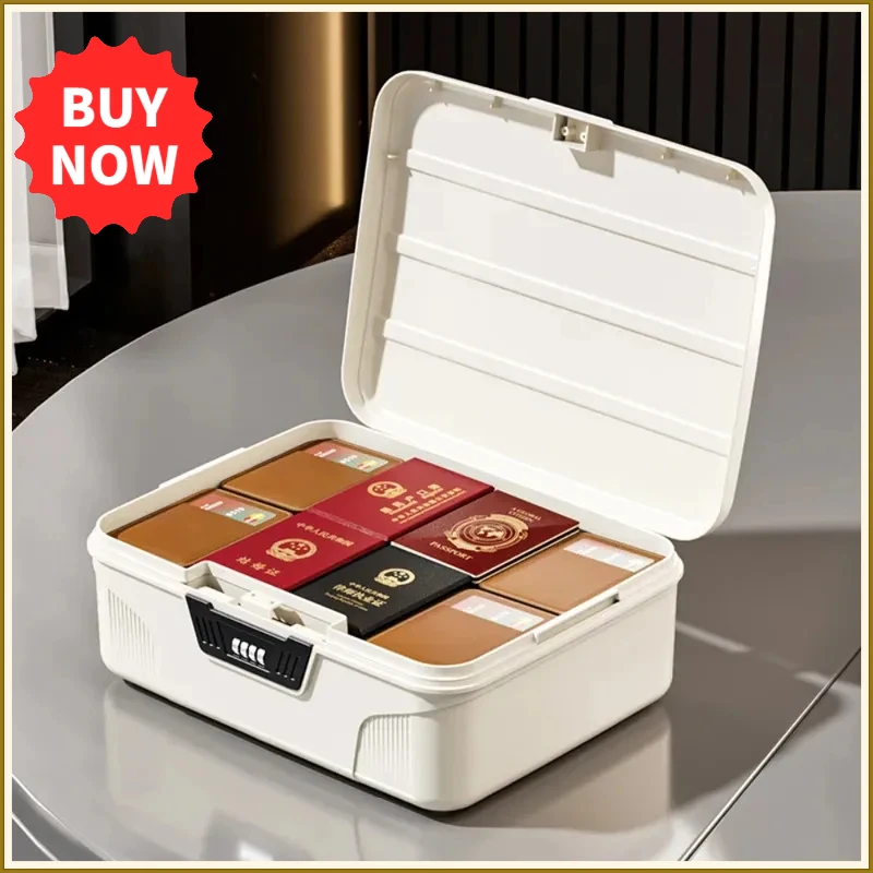 Safe Security Storage Box Passport Cash Organizer Case Household Valuables Jewelry Document Privacy Security Storage Safe Box