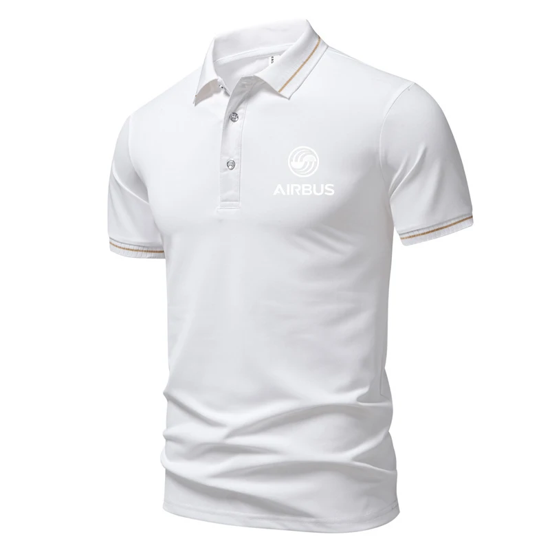 Men'S POLO Shirt Airbus Aviation Flight Collar T-Shirt A320 Fan Short Sleeve Mesh Cotton Spring Summer Top