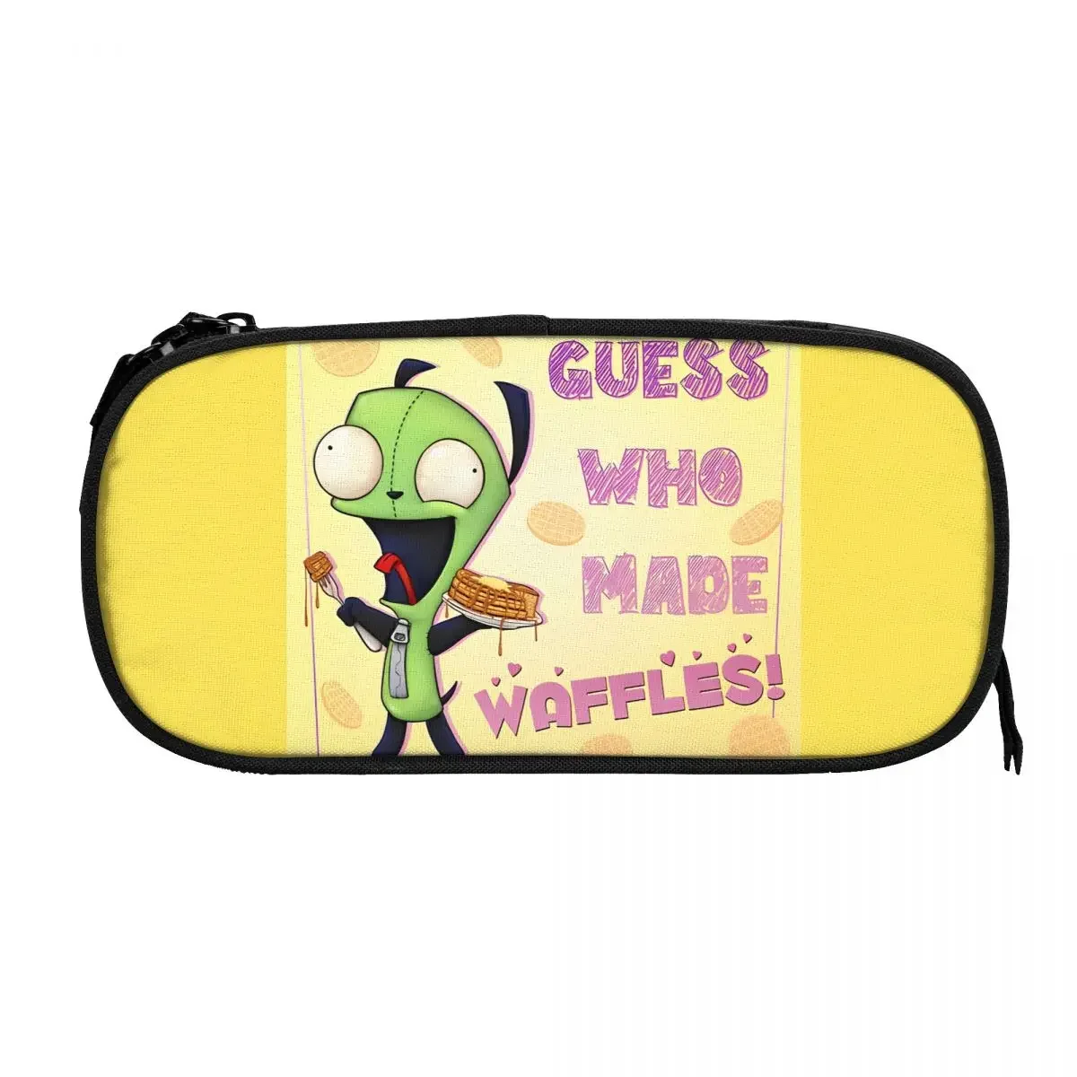 

Fashion Invader Zim Gir Cute Dib Alien Robot Pencil Case Pencilcases Pen Holder for Student Large Storage Bag Office Gifts