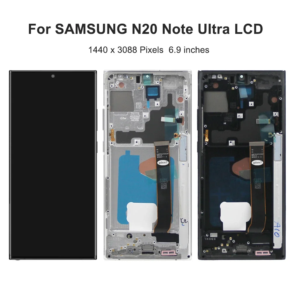 Imagem -02 - para Samsung Note 20 Ultra para Amoled Note20u N985 N985f N985u Display Lcd Tela de Toque Digitador Assembléia Substituição