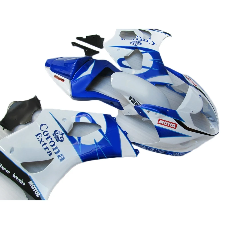 Injection brand new Motorcycle Fairings for SUZUKI gsxr 1000 k3 k4 GSXR1000 blue white fairing kit ABS Plastic 2003 2004 WSX21