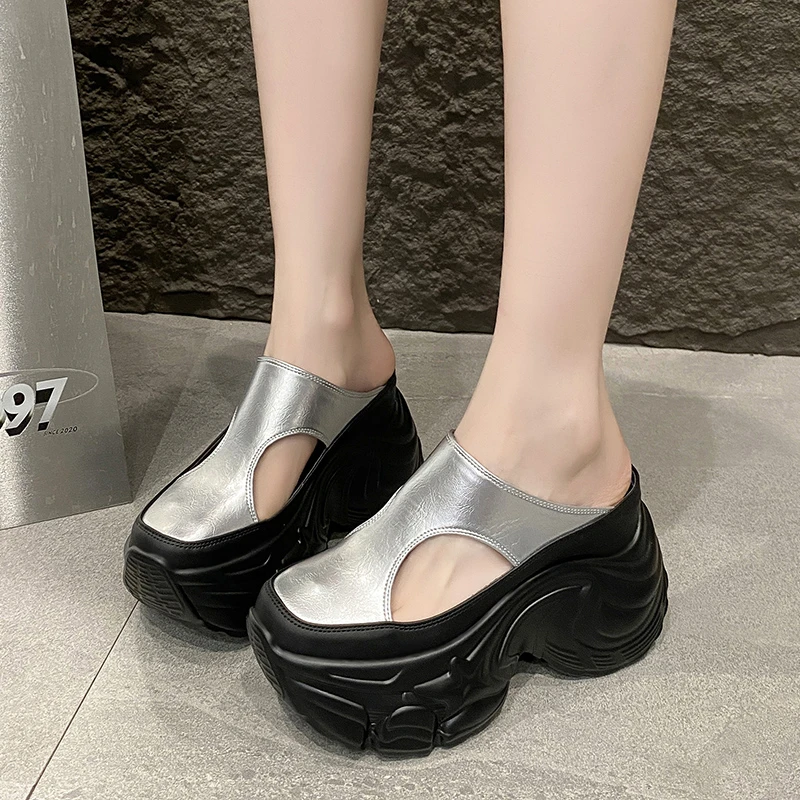 

Новые летние сандалии 2026 года на танкетке 10 см, женские пляжные шлепанцы, повседневные сандалии на высокой платформе, дышащие прогулочные туфли