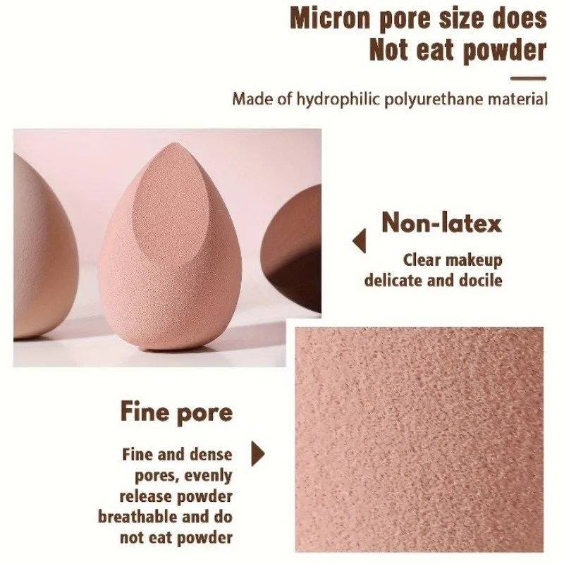 Neuer Make-up-Schwamm, trocken und nass, Dual-Use-Beauty-Mixer, wasseraktiviertes Erweiterungs-Make-up-Schwamm für FoundationBB Cream und Concealer-Anwendung