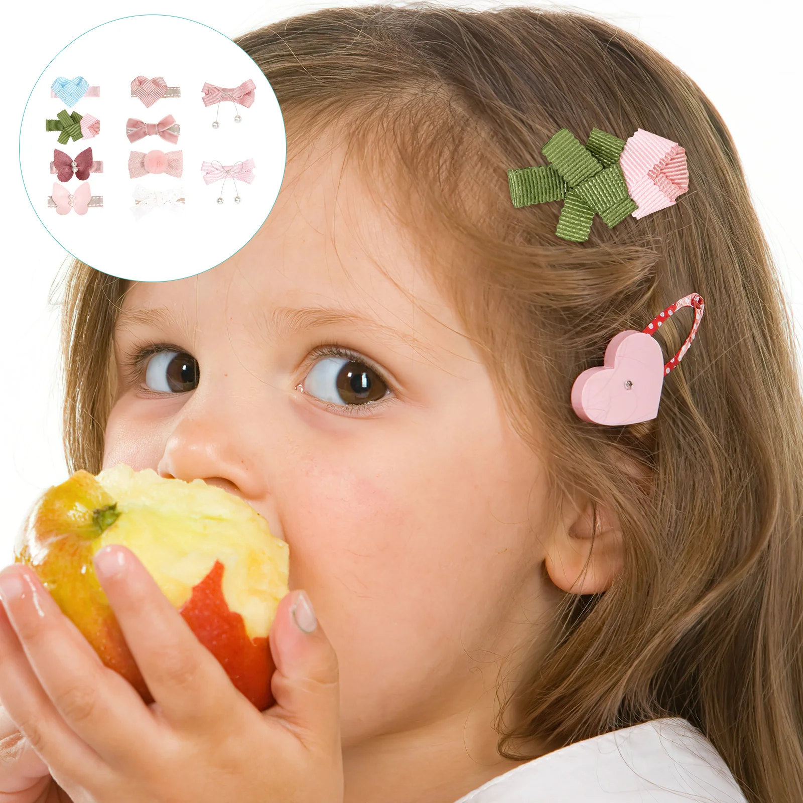 10 قطع من مشابك شعر القوس للفتيات، دبابيس شعر صغيرة خفيفة الوزن، إكسسوارات شعر لطيفة لأعياد ميلاد الأطفال والهالوين