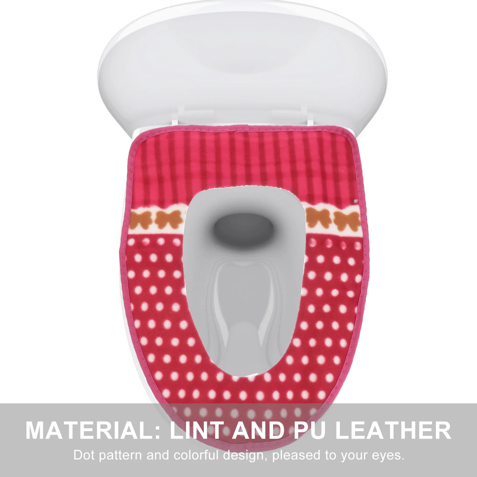 

Red Warm Seat Cover Pu Toilet Lid Pad Soft Waterproof Cushion For Home Travel Toilet Seat Warmer