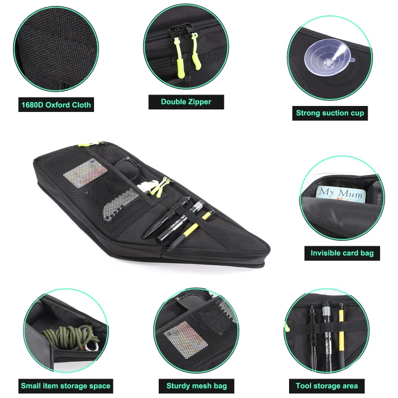 

For Great Wall Tank 400 2023-2025 Oxford Cloth Black Car Trunk Window Package Bag Cargo Tools Tidying Package Car Accessories