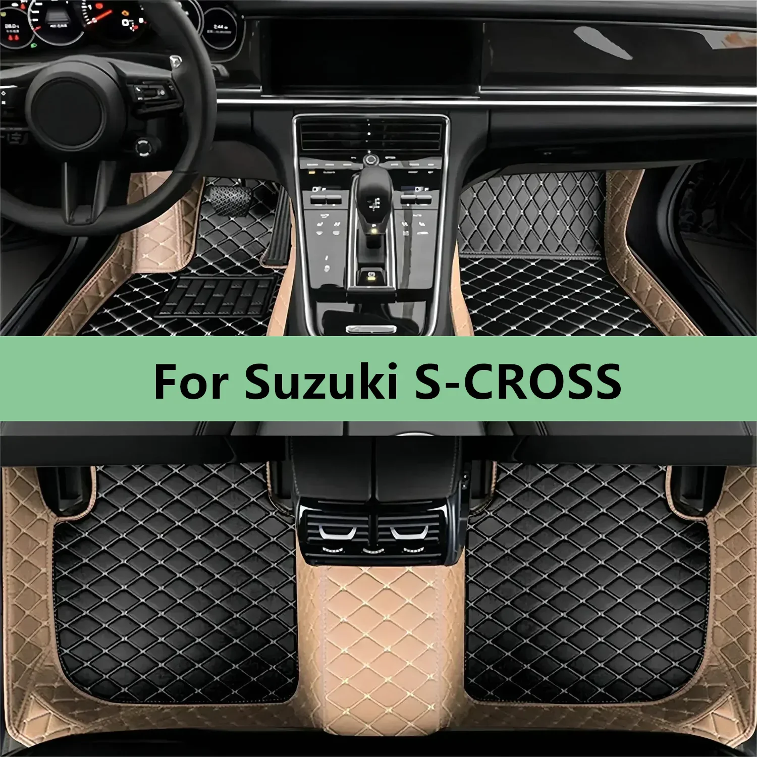 Custom Car Floor Mats For Suzuki S-CROSS 2014 2015 2016 2017 2018 2019 2020 Floor Mats for Car Men Women Car Accessories