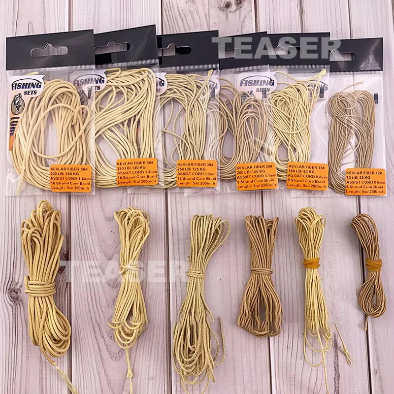OBSESSION 70-300LB String Starke Hohlkern Assist Linie Für Boot Bindung Jigging Haken Zubehör Geflochtene Kevlar Angelschnur – Detail 4