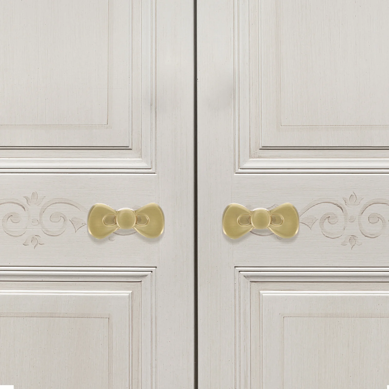 

Bow Shaped Drawer Handle Single Hole Vintage Cabinet Pull for Bedroom Wardrobe Kitchen Bathroom Furniture Bowknot Design Metal