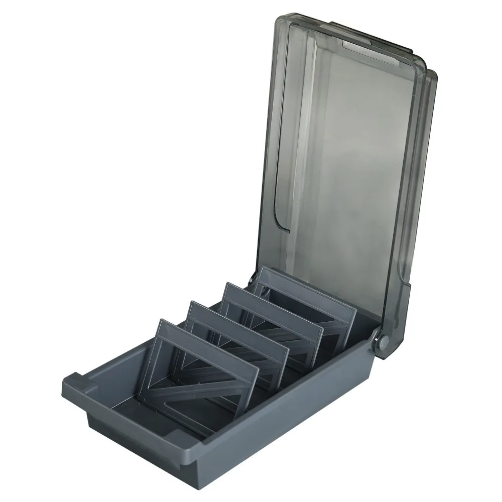 Portable ABS Business Card Holder With Dividers Big Capacity Index Card Organizer With Index Tabs Desktop Card Holder Box Office