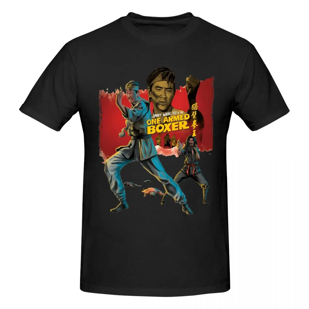 Men One Armed Boxer Vintage T Shirt Vintage Cotton Crewneck Tshirt