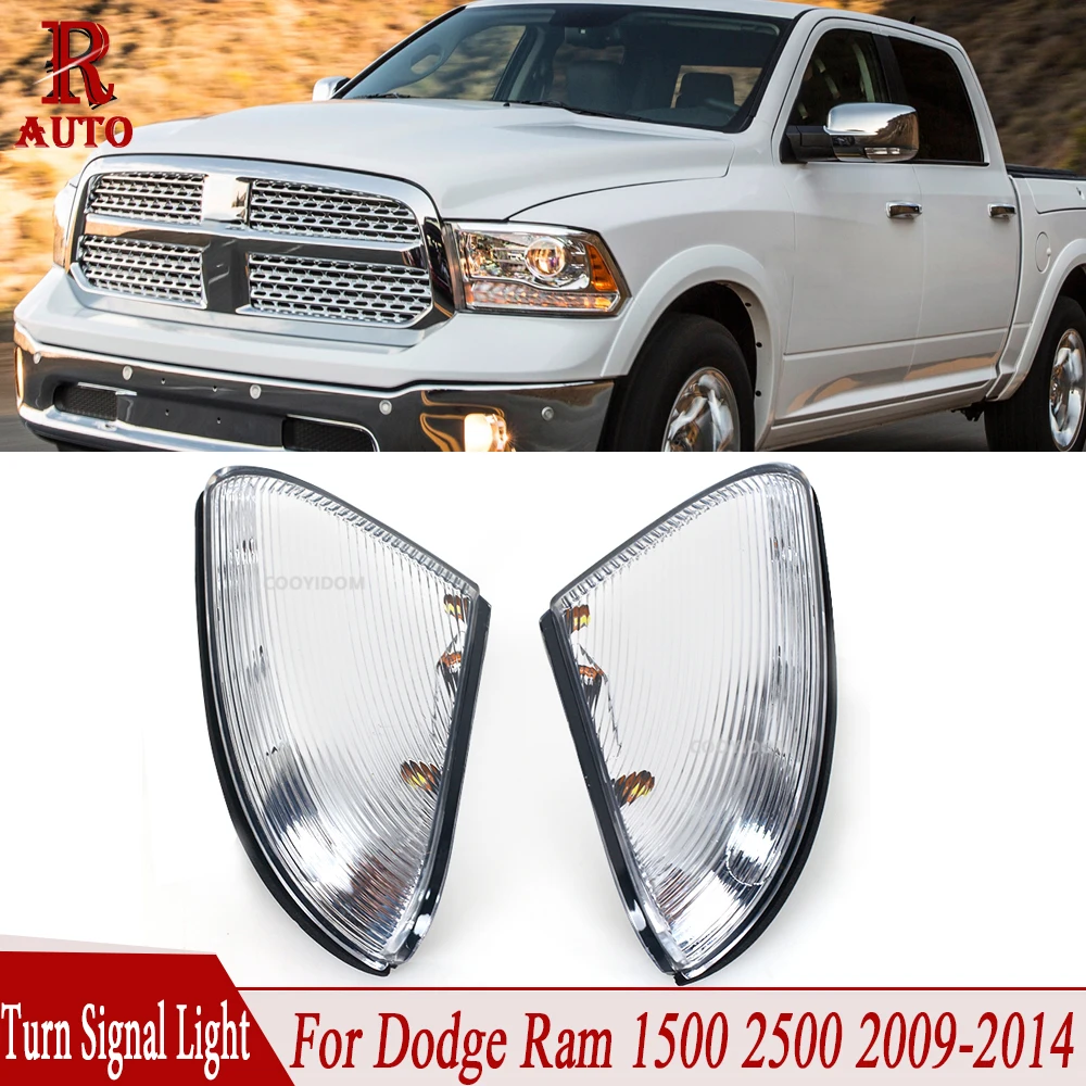 For DODGE RAM 1500/2500 2010-2013 LED Car Front Side Review Mirror Turn Signal Light Indicator Blinker Repeater Lamp 68064949AA