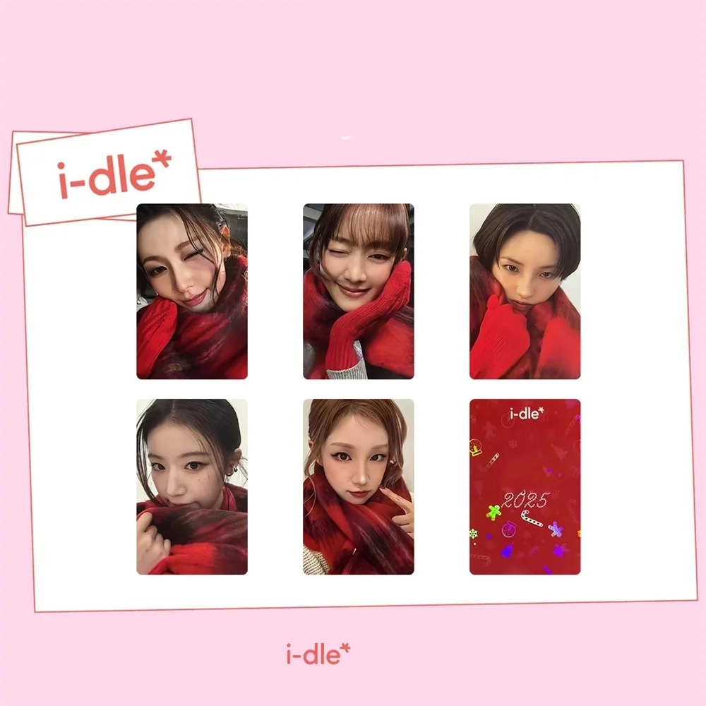 Korean Girls Group I-DLE 5Pcs/Set Photocard High Quality INS Style Double Sides Printing LOMO Card YUQI SHUHUA MINNIE Fans Gifts