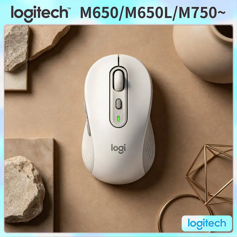 Logitech M650/M650L Signature Mouse - Wireless, Advanced Optical Sensor, 5 Custom Buttons, 24-Month Bluetooth Battery