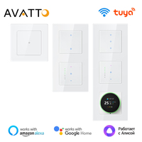AVATTO Tuya WiFi Smart Light Switch/Curtain Switch Touch Design Motorized Roller Blinds Shutter Works With Alexa Google Home