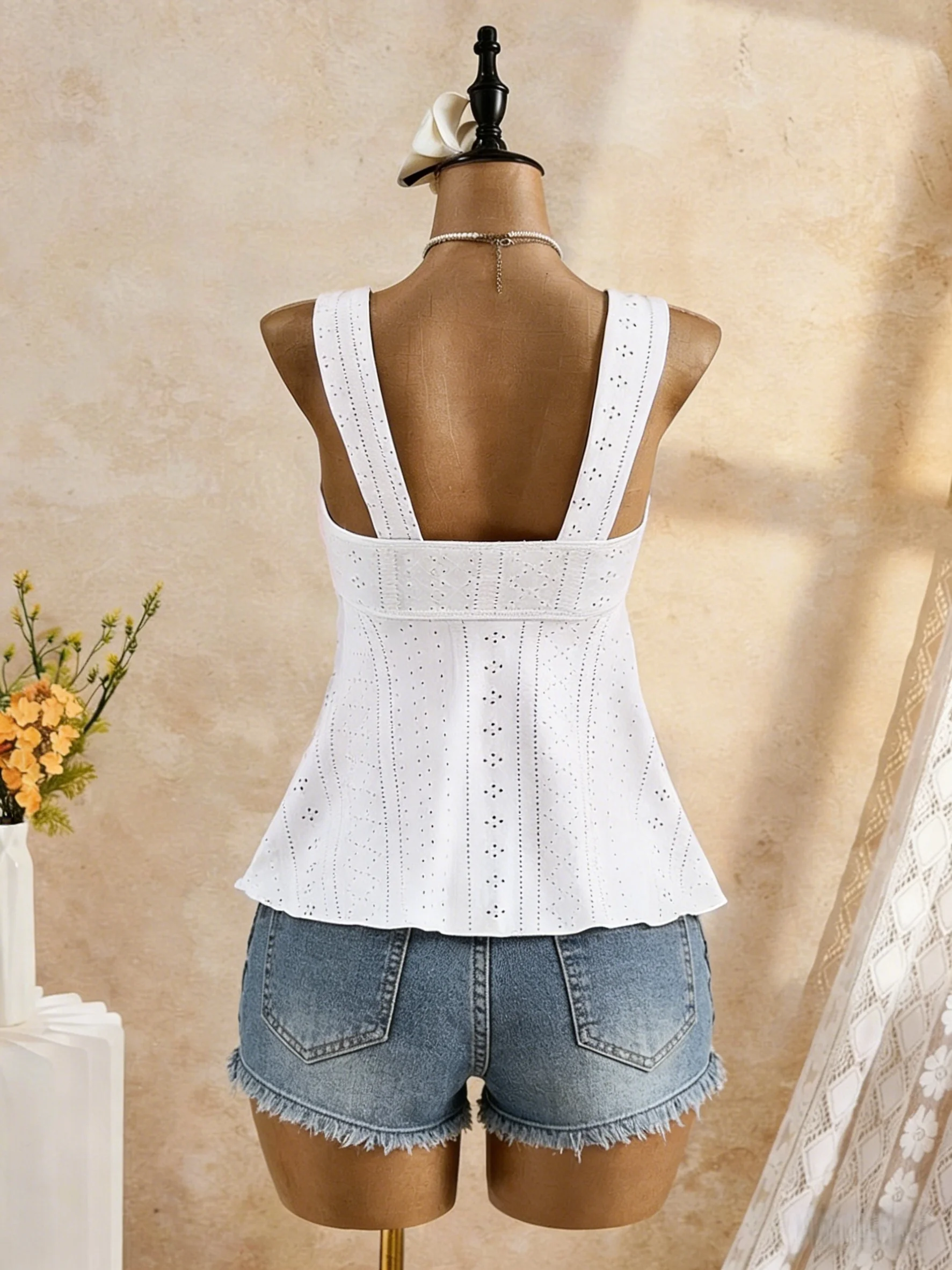 2 Pack Multi-color Women Wide - Embroidery Eyelet ulasan dan harga
