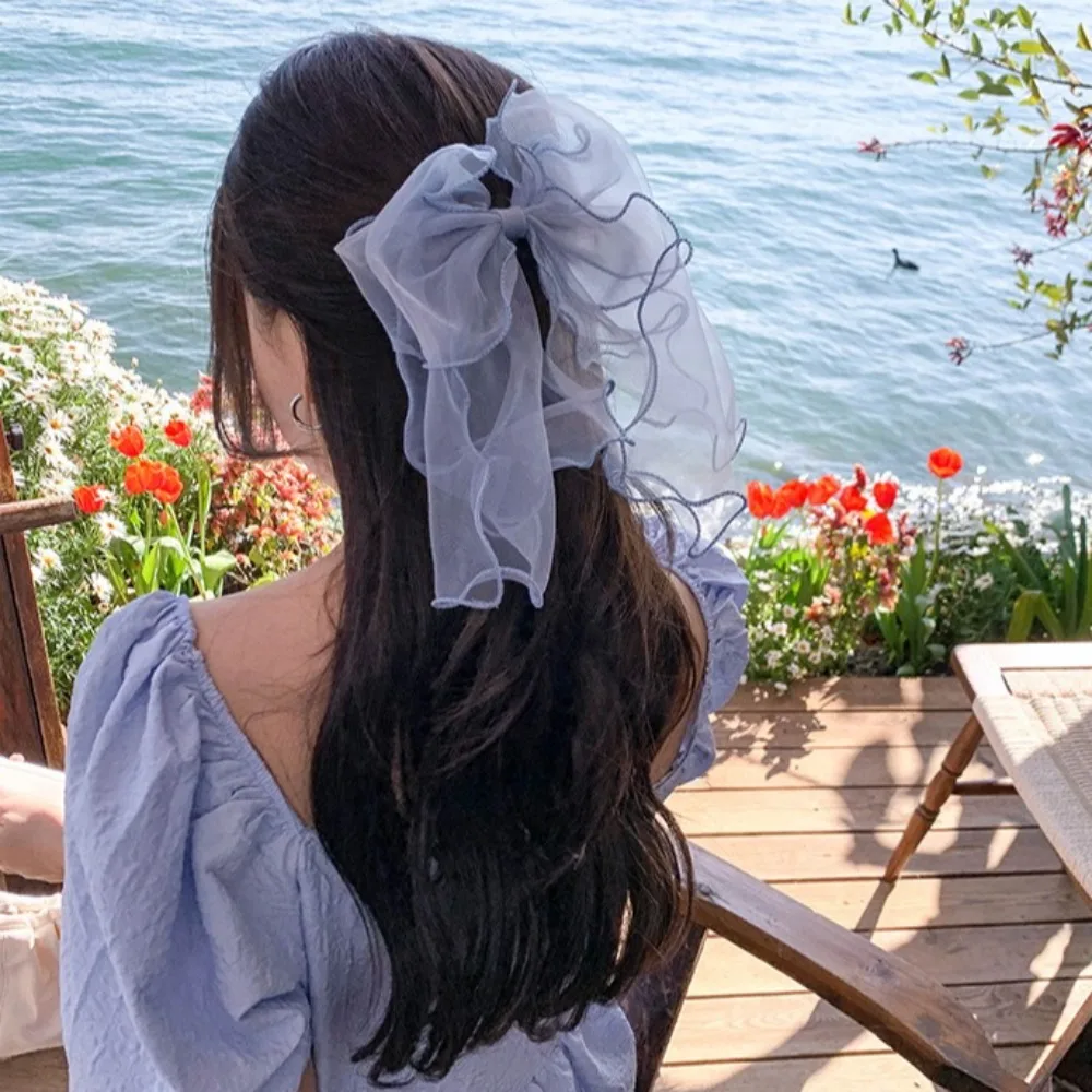 

Заколка принцессы, заколка для волос, многослойная лента с бантом, заколки для волос, заколки для волос для женщин, корейский головной убор, аксессуары для волос для женщин и девочек