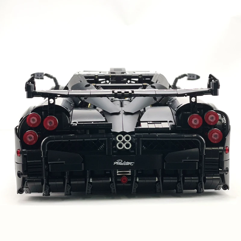 Preto huayra super carro esportivo de alta tecnologia 1:8 modelo bloco de construção montagem de tijolo 3d puzzle brinquedos diy brithday presentes de natal crianças