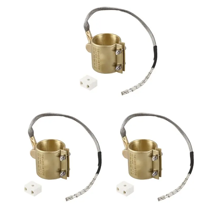 3X 110V 380W 42Mmx50mm Injected Mould Heating Elements Brass Band Heater For Injection Molding Machine