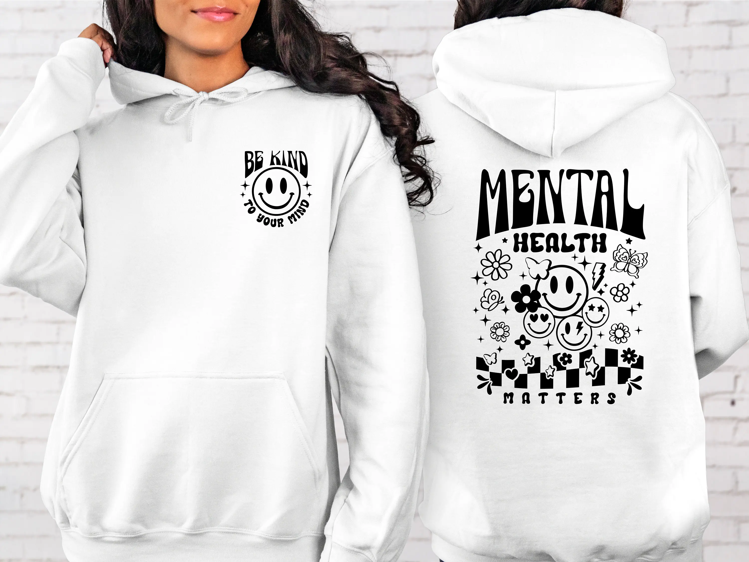 

Mental Health Matters Hoodie for Women Long Sleeve Sweatshirt Pullover Unisex Autumn and Winter Clothing Y2k Tops Streetwear