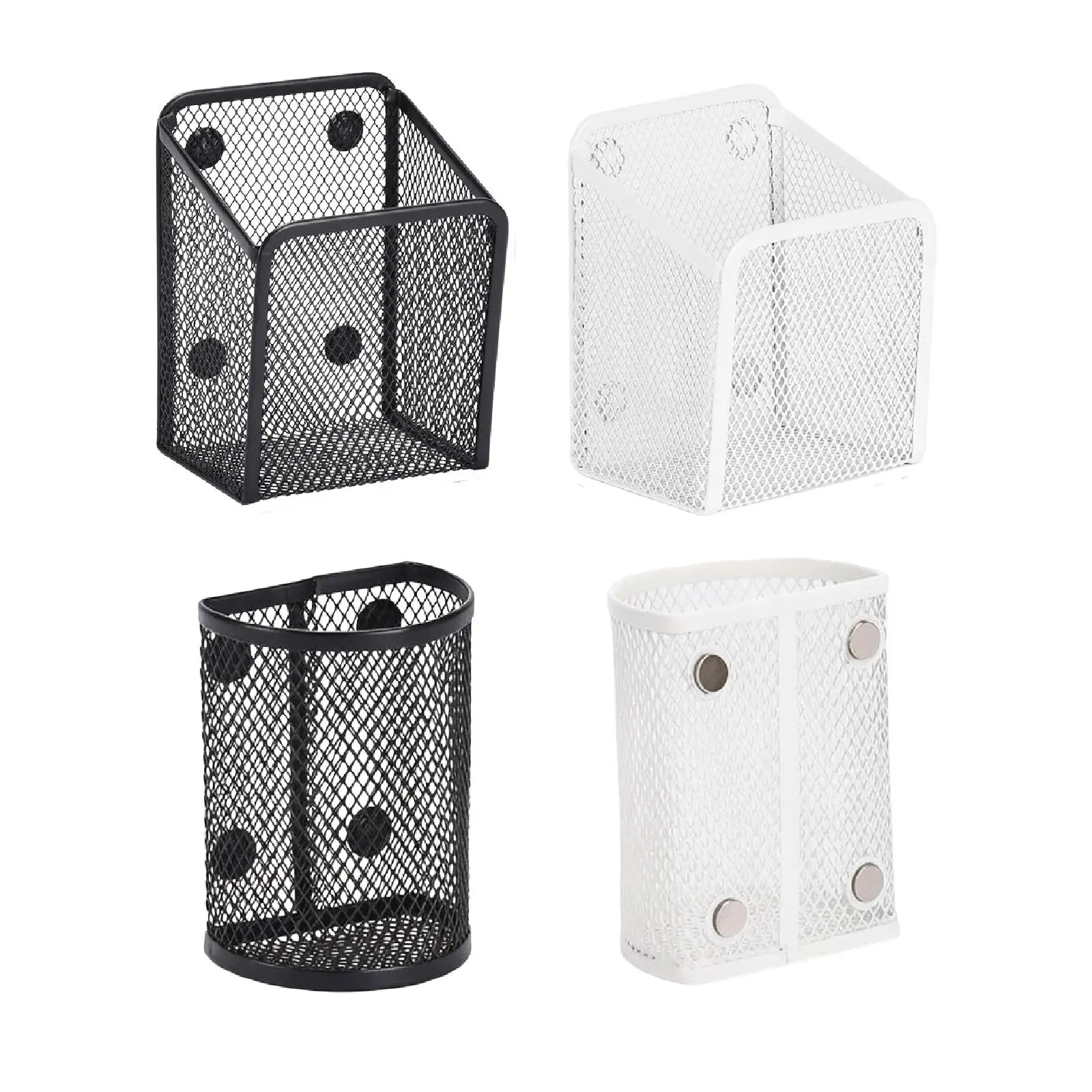 Pen Holder Iron Mesh Desk Organizer Large Capacity Pencil Basket Storage Box for Home Office School