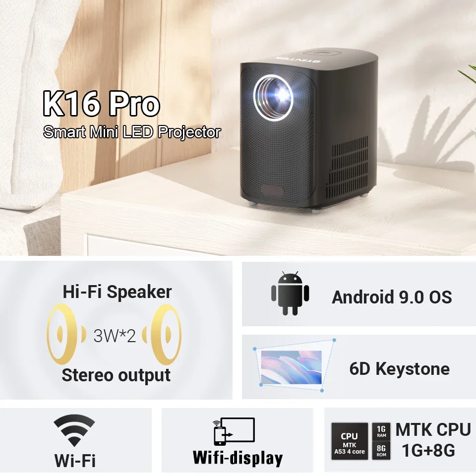 BYINTEK X20 Home Theater Beamer Proyector Game Mini Portable Home LED LCD Pocket Projector Smart Phone Projector