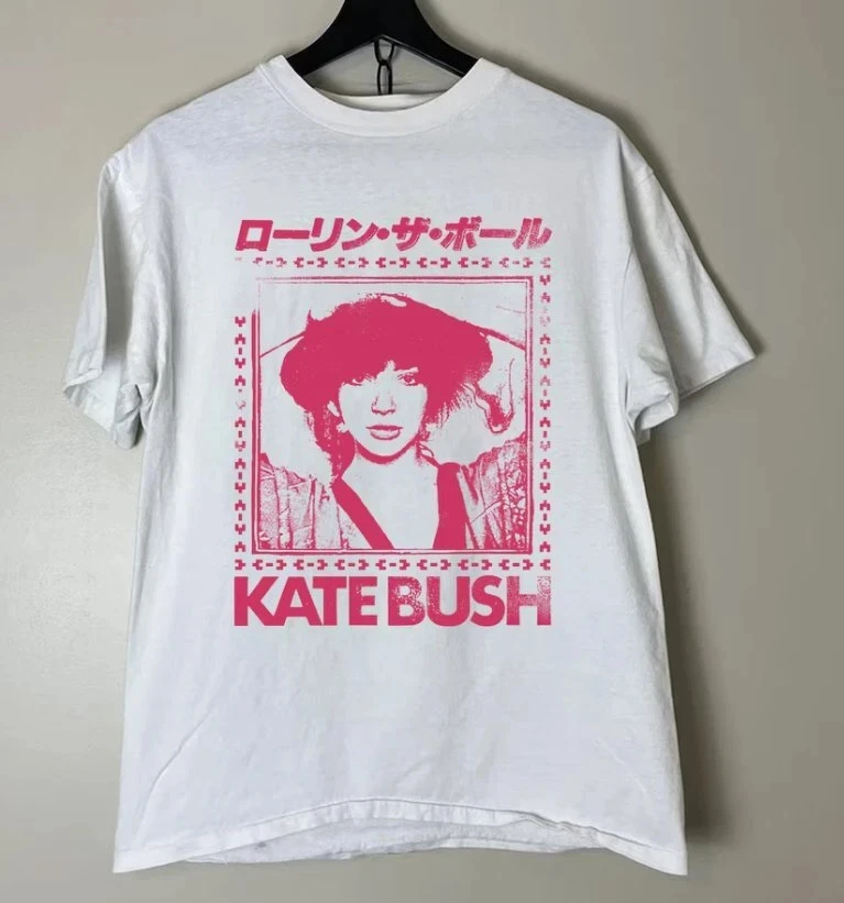T-shirt d'été vintage pour femme Kate Bush Hounds of Love en coton respirant à manches courtes, streetwear ample et décontracté