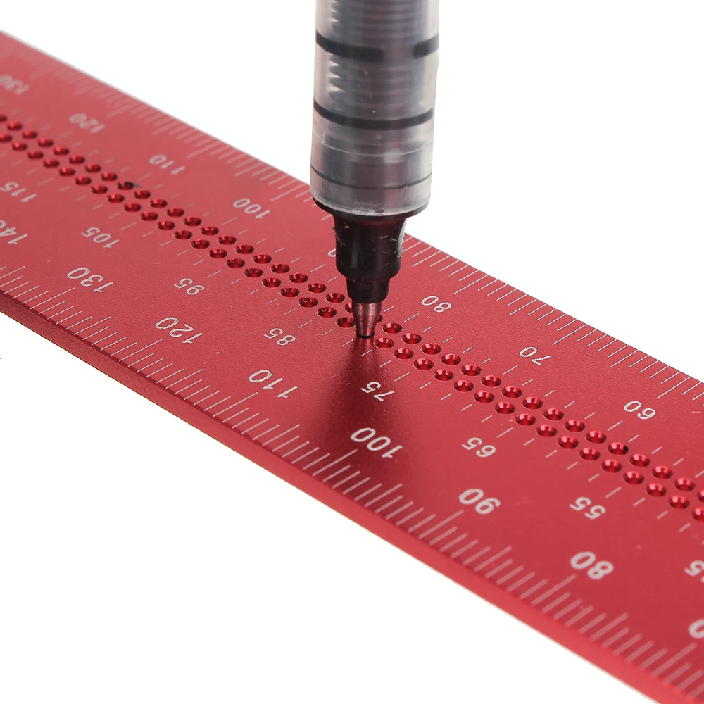 Woodworking L Square Ruler 300mm 12 inch 90 Degree Precision Measurement Guage Aluminum Alloy Framing