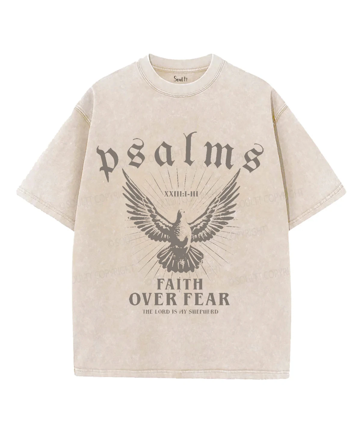 

Футболка унисекс с христианской надписью «Faith Over Fear» – Soultt